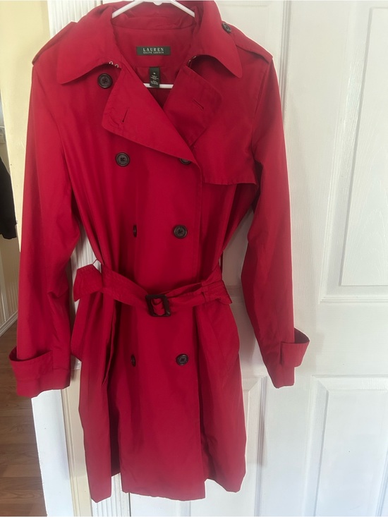 Lauren Ralph Lauren Jackets & Blazers - Lauren Ralph Lauren Red Trench Coat Medium